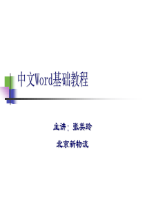 中文Word基础知识