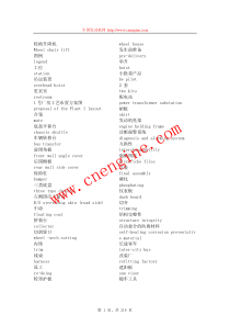 汽车专业词汇中-英文对照