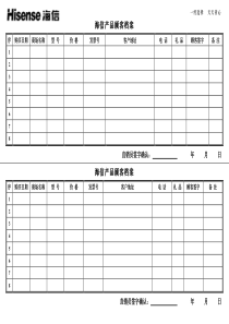 海信产品顾客档案