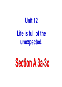 人教版九年级英语-精品课件-Unit-12-Life-is-full-of-the-unexpect