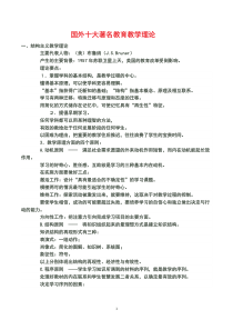 国外十大著名教育理论