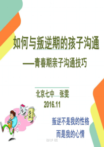 青春期亲子沟通-2016-11-17