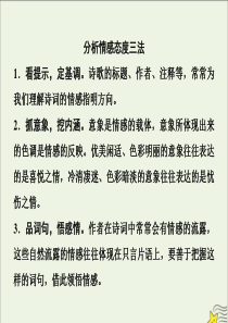 (新课标)2020高考语文二轮复习专题六抢分点二鉴赏分析题——情感、形象、语言、技巧课件