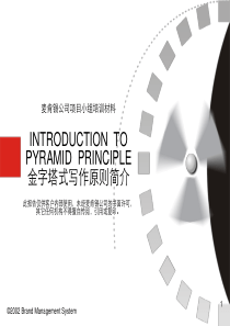 001-2 麦肯锡-某公司项目小组培训材料-金字塔式写作原则简介