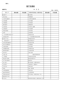 空白财务报表