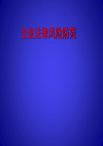 企业法律风险防范企业宣讲版