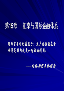 第15章汇率与国际金融体系