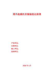 塔吊验收记录