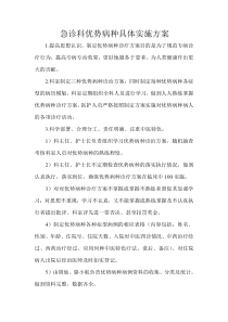 优势病种实施方案