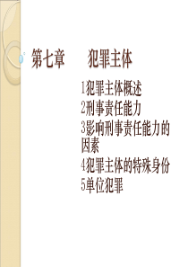 犯罪主体要件