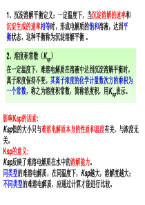 沉淀溶解平衡计算.