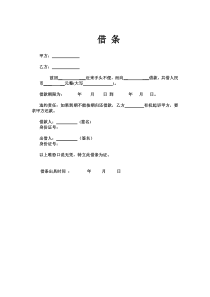 13个人借条范本