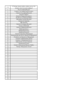 最新UT24-&FT50期刊目录
