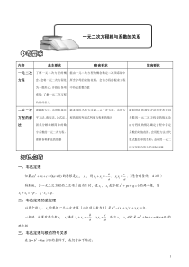 一元二次方程根与系数的关系.讲义学生版