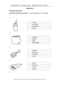 新加坡小学英语试卷一年级PRACTICE-3