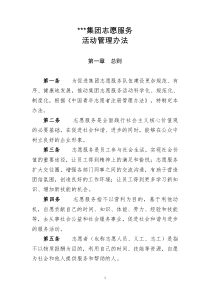 集团公司志愿服务工作管理办法(最新)