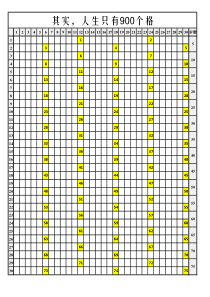 人生900格(已调整为一页A4纸)