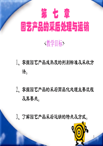 第七章园艺产品的采后处理及营销