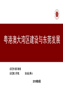 粤港澳大湾区与东莞发展2018.8.19