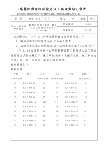 (路基弯沉检测见证)监理旁站记录表