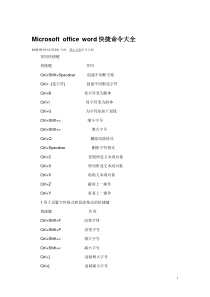 Microsoft-office-word快捷命令大全