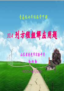 10.4教育部参赛-――列方程组解应用题(5)