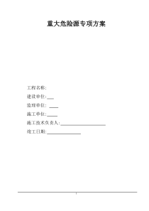 重大危险源专项方案