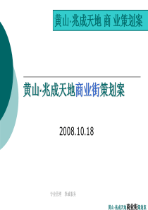 黄山兆成天地商业街策划案