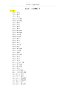 Word和excel快捷键大全