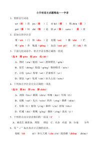 小升初语文基础专项训练-答案版
