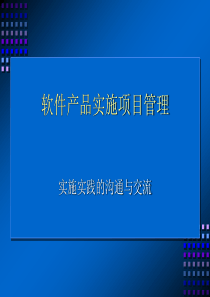 软件产品实施项目管理