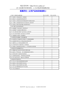部属评价－公司产品知识检查表2