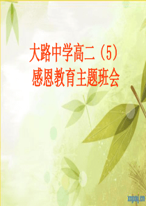 高中感恩主题班会精华版PPT