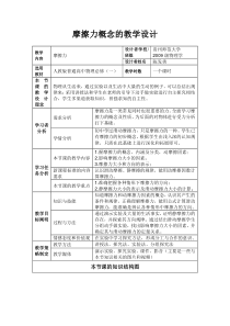 高中摩擦力-教学设计