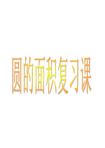 圆的面积复习课ppt
