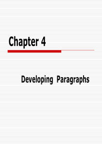 英语写作基础教程Chapter-4