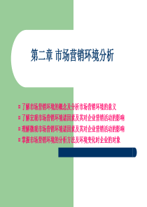市场营销基础-第二章 市场营销环境分析