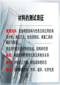 材料的测试、表征方法和技巧