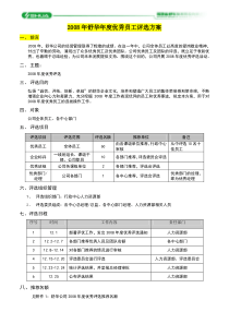企业年度优秀员工评选方案