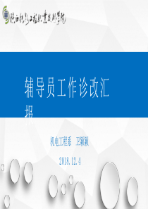2019年高校辅导员诊改工作汇报(精品版)