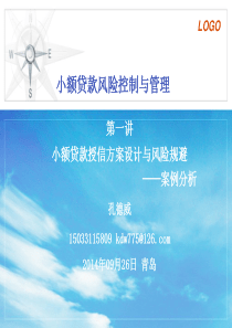 (孔德威)第一讲小额贷款授信方案设计与风险规避-案例