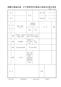 OPGW光缆接头盒、引下线等附件安装施工检查及评级记录表