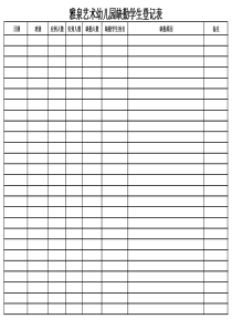 缺勤跟踪登记表