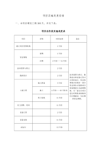 项目实施进度安排
