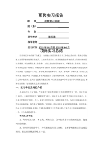 数据分析员顶岗实习报告