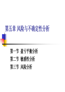 05第五章风险与不确定性分析