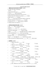 新概念英语第一册Lesson-61-62练习题(无答案)