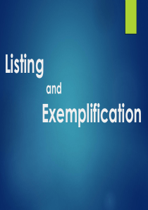 Listing-and-Exemplification
