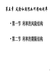 105第5章风险和期限结构如何影响利率