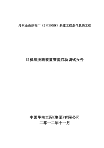 脱硝装置整套启动调试报告